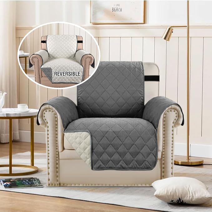 H.VERSAILTEX Chair Slipcover Reversible Chair Cover Water Resistant Washable - Image 3