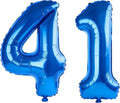 40 Inch Number 41 Balloons for 41st Birthday Party Decorations, 0-100 Dark Blue by FOBELEC