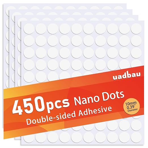 450 Pcs Museum Putty Sticky Tack Double-Sided Tape Sticky Dots, 10mm/0.39” by uadbau-BuildABetterLife