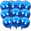 22 Inch Blue Mylar Balloons, Large 4D Giant Round Foil Balloon by KALOR