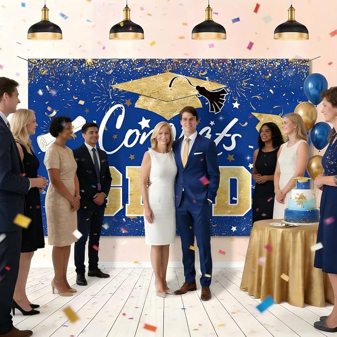 Graduation Banner 2026 Blue and Gold - Image 4
