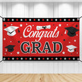 KatchOn Graduation Decorations 2026 | Red and Black Congrats Grad Banner by KatchOn