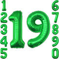 Green Number 19 Balloon 40 Inch, Shiny Foil Duo by Unknown