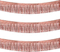 BEISHIDA Rose Gold Fringe Garland Banner 30ft Wall Tinsel Foil Streamers | 3Pack by Beishida
