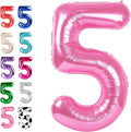 Pink Number 5 Balloon 40 inch, Balloon numbers party supplies, deco photo shoot by Upgesy