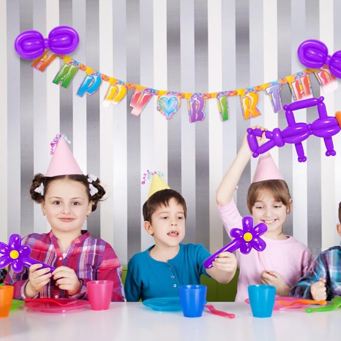 LXZFCRG 260 Balloons Purple Long Balloon - Image 7