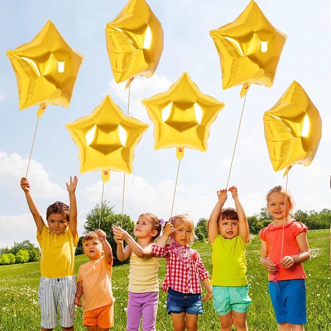 20 Pcs Star Balloons, 18 Inch Star Foil Balloons, Stars Shaped Balloon Mylar - Image 4
