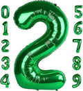 Number 2 Balloons 40 Inch for 2nd 22 Birthday Party Decorations, Dark Green | by Mluchee