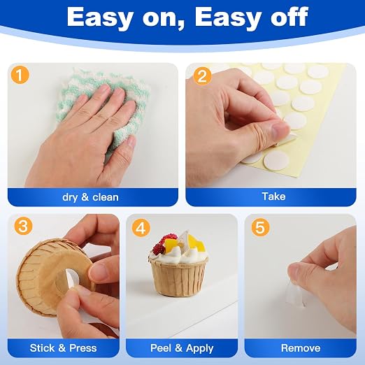 300 PCS Sticky Dots Double Sided, 0.79" X 0.04" Adhesive Dot | Removable - Image 5