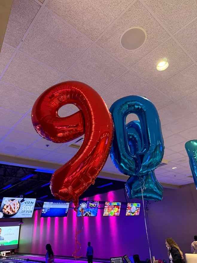 Number Balloons 9 Balloon Red for 9th Birthday Party Decorations, 40 inch | - Image 3