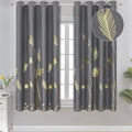 Palm Leaves Blackout Curtains 63 inch Length 2 Panels by ESTELARTEXTILER