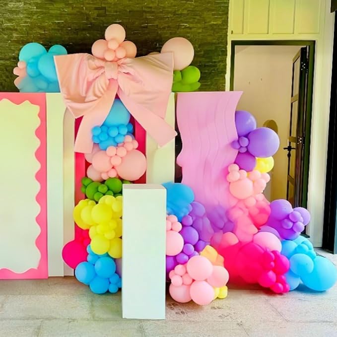 Colorful Rainbow Balloons Assorted Pink Blue Yellow Green Balloons 60PCS 12INCH - Image 2
