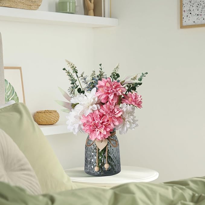 Leftover Faux Flowers in Vase, Artificial Flowers in Vase, Table Centerpieces - Image 8