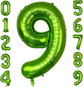 40 Inch Green Number Balloon 9, Large Number Foil Balloons Mylar by PatiCool