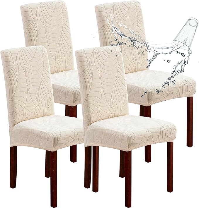 Waterproof Dining Chair Covers Set of 4 Parsons Chair Slipcovers | Double by Genina