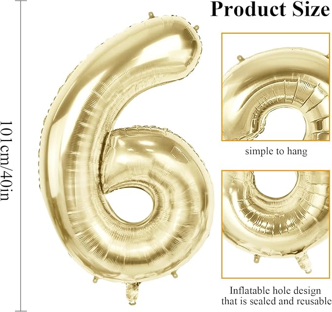Number 63 Balloons for 63rd Birthday Party Decorations, 40 Inch 0-100 - Image 2