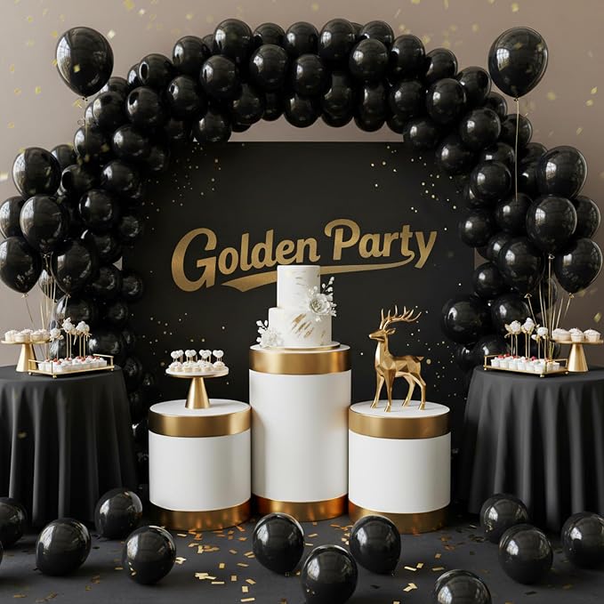 Black Balloons, Baby Shower, Anniversary, Graduation, Wedding Decorations - Image 7