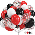 Black Red Confetti Balloons, 60 Packs 12 Inch Black Red Party Balloons by Govpy