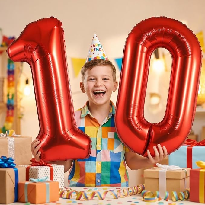 Number 10 Balloon Foil Mylar Balloons - Image 2