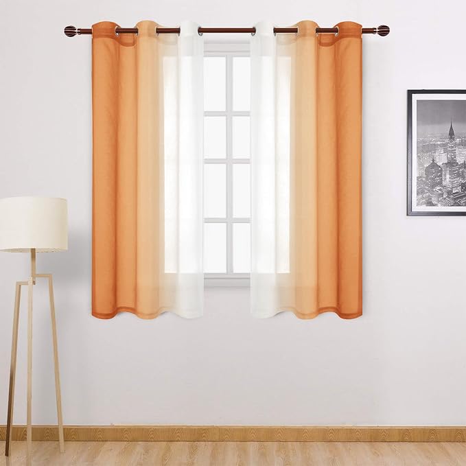DWCN Ombre Short Sheer Curtains by DWCN