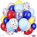 Dog Paw Balloons, 12 Inch Dog Paw Print Balloons, Royal Blue and Red Yellow by Adorely
