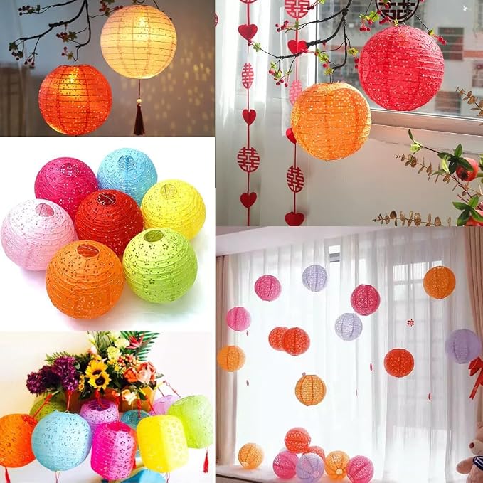 12Pcs Paper Lanterns Chinese Lunar New Year Decorations 2026 Chinese Japanese - Image 3