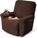Recliner Chair Covers, 1-Piece Lazy Boy Recliner Covers, Chocolate | Washable by KEKUOU