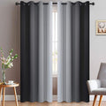 Yakamok Ombre Curtains Black and Greyish White by Yakamok