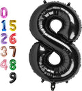 8 Balloon 40 inch Black Number Balloons by Enyeopd