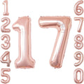 Luminous Rose Gold No.17 Balloon 40 Inch, Shiny Foil Duo by Unknown