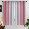 Yakamok Ombre Curtains Pink and Greyish White by Yakamok