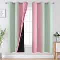 Sage Green and Pink Ombre Blackout Curtains 72 Inches Length by ESTELARTEXTILER