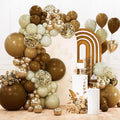 PartyWoo Balloons3309 | Dark Sand Beige Neutral Boho Fall Gold Confetti Balloons by PartyWoo