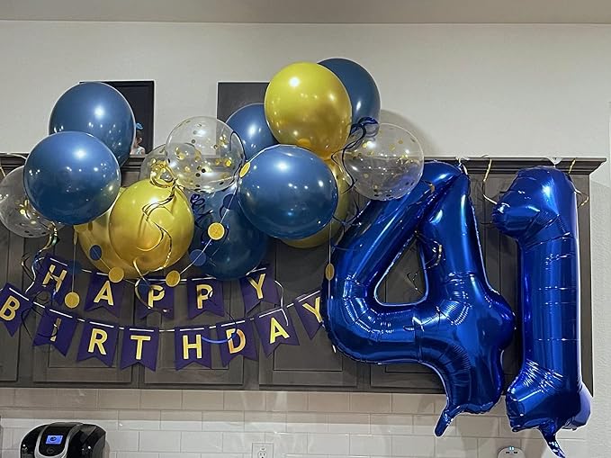 Number Balloons Blue 4 Balloon 40 inch - Image 3