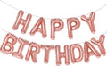Rose Gold Happy Birthday Balloon Banner, 16 Inch Foil Mylar Happy Birthday by PatiCool