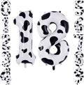 40 Inch Cow Print Number 18 Balloon by TNCDJKPA