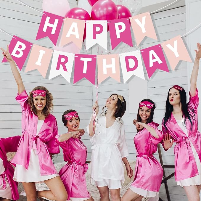 Happy Birthday Banner Sign, Birthday Garland Wall Door Hanging Banners Flag - Image 6
