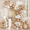 168pcs White Sand Balloon Garland Arch Kit Different Sizes | 18 12 10 5 inch by PEASUG