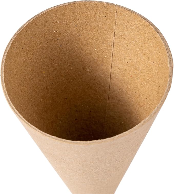 Crafjie 22PCS Paper Mache Cones Open Bottom 10 x 4 in, Paper Cone - Image 3