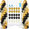 2 Set Black and Gold Balloons Column Stand Kit by Naozinebi