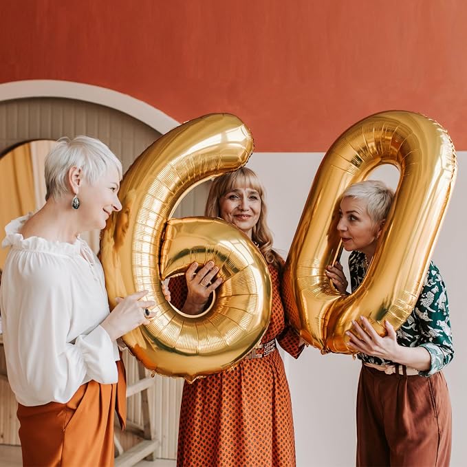 40 Inch Gold Number 3 Foil Balloon - Image 9