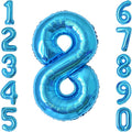 Light Blue Number 8 Balloon 40 Inch, Foil Numeral by Unknown
