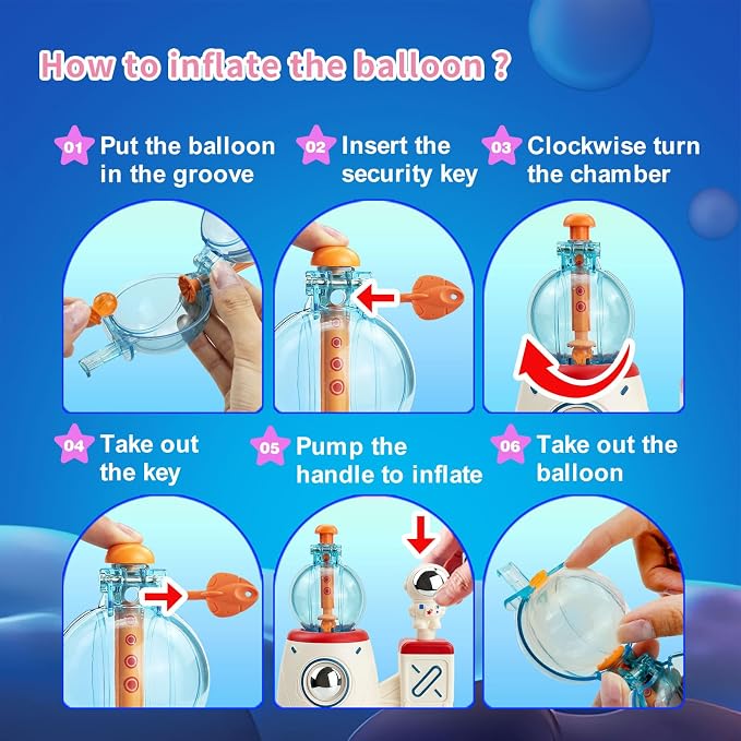 Amy&Benton 195PCS Space Rocket DIY Sticky Balloons - Image 3
