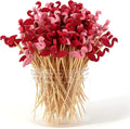 Bamboo Cocktail Picks 200 Pack – Flamingo Toothpicks 4.7 Inch Cocktail Sticks by PARTYHIPPO