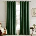MIULEE Velvet Curtains Christmas Emerald Green 52 x 84 Inch Length Set of 2 | by MIULEE