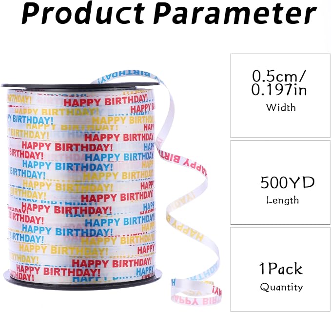 Birthday 500 Yards Curling Ribbon-Balloon String - Image 2
