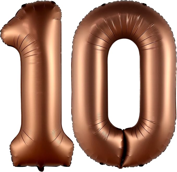 KatchOn Coffee Brown 10 Balloon Number 40 Inch | Coffee Number 10 Balloon - Image 8