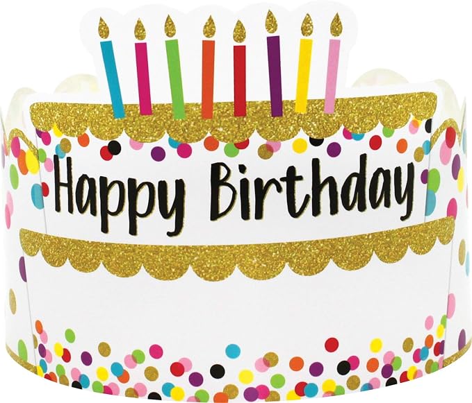 Teacher Created Resources Confetti Happy Birthday Crowns - Image 4