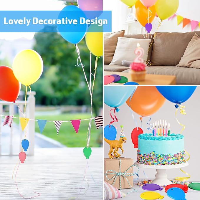 Lenwen 80 Pcs Balloon Weights Plastic Colorful Weights - Image 4
