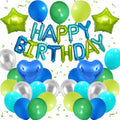 Blue Green Birthday Decorations by BTZO